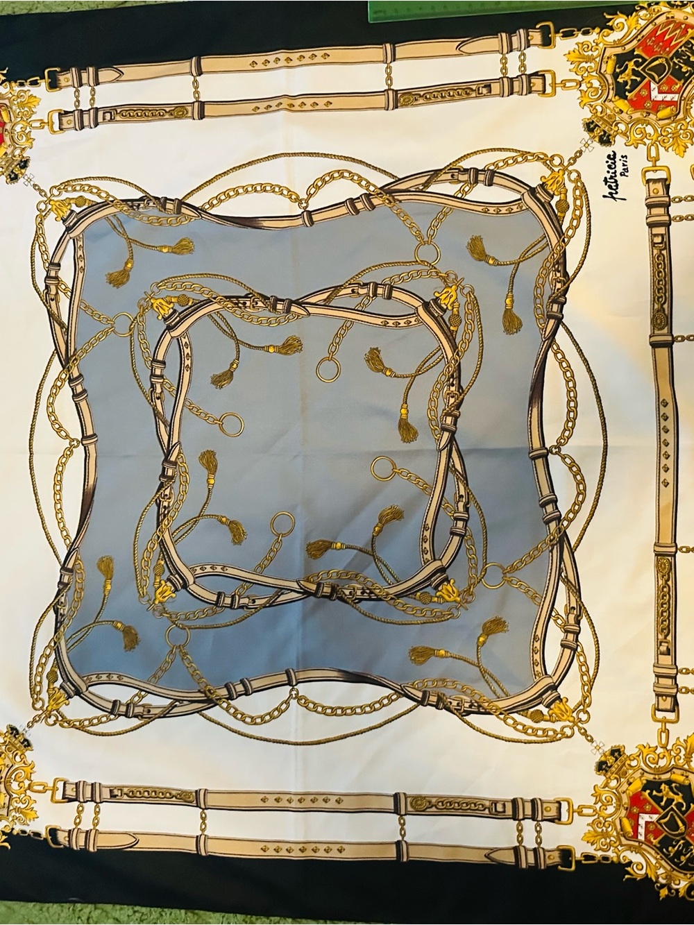 Luxury Decorative Silk-Feel Throw Pillow Cover – Blue & Gold
